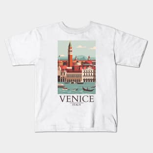 A Vintage Travel Art of Venice - Italy Kids T-Shirt